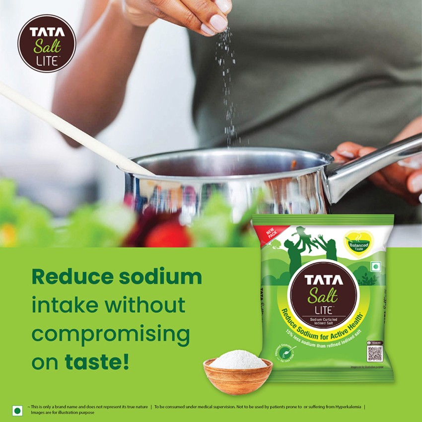 Tata Lite 15% Low Sodium Iodised Salt, Salt - Special Offer Price