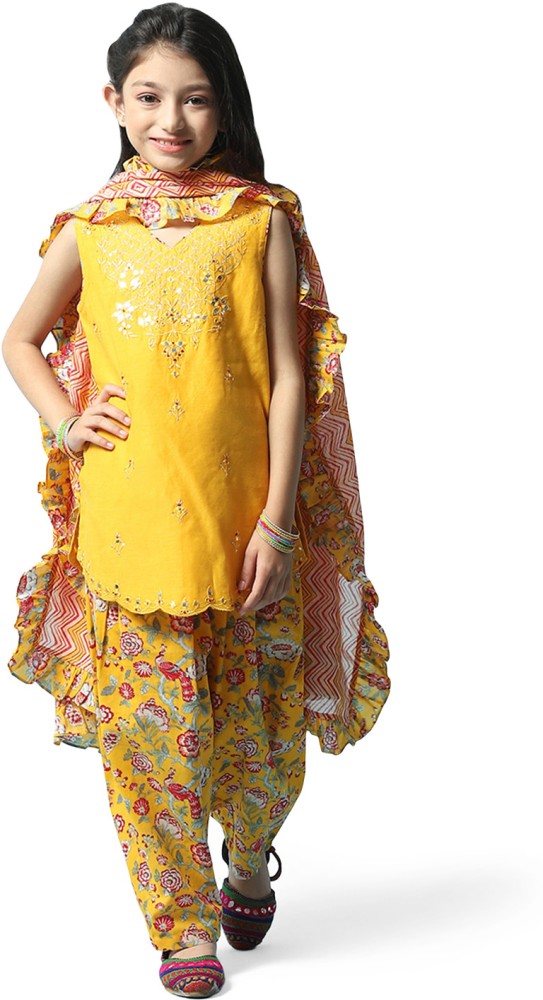 BIBA Printed Kurta Dhoti Pant Dupatta Set Buy BIBA Printed Kurta Dhoti Pant Dupatta Set Online at Best Prices in India Flipkart