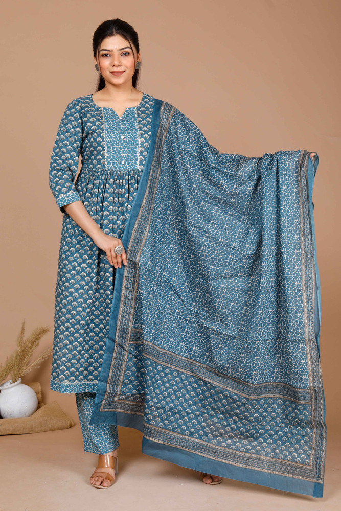 MIRAVAN Printed Kurta Palazzo Dupatta Set Buy MIRAVAN Printed Kurta Palazzo Dupatta Set Online at Best Prices in India Flipkart