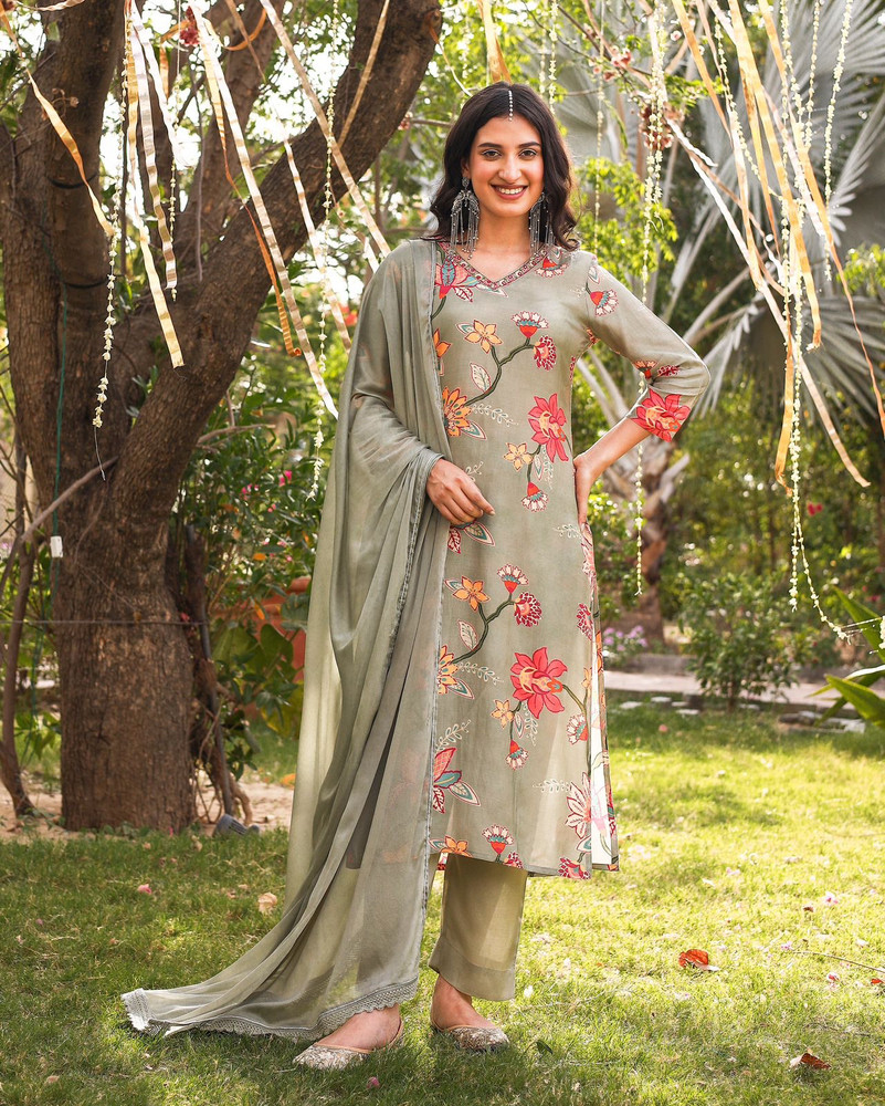 Floral churidar clearance