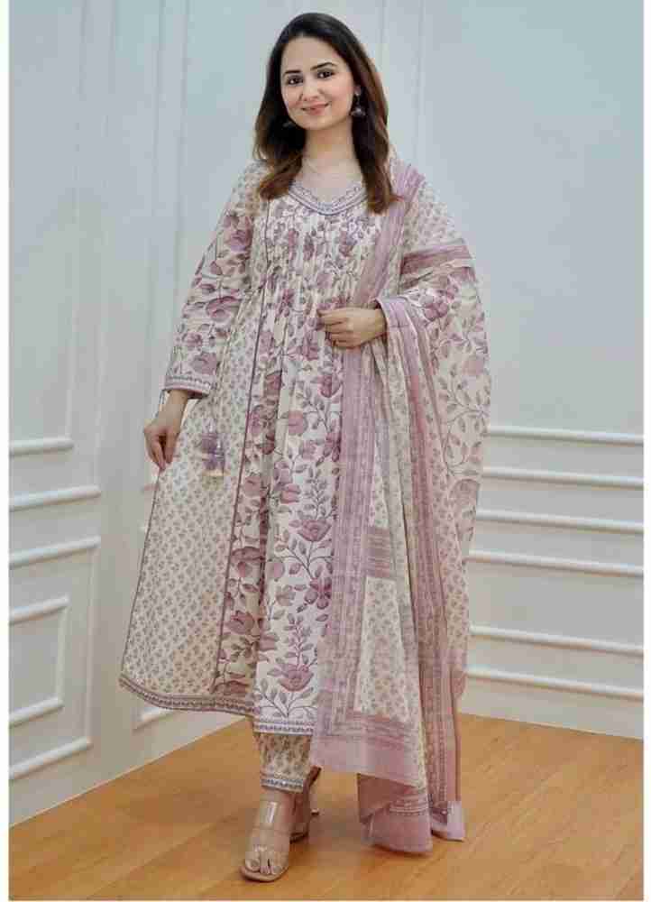 PI JAYPORE Printed Embroidered Floral Print Kurta Salwar