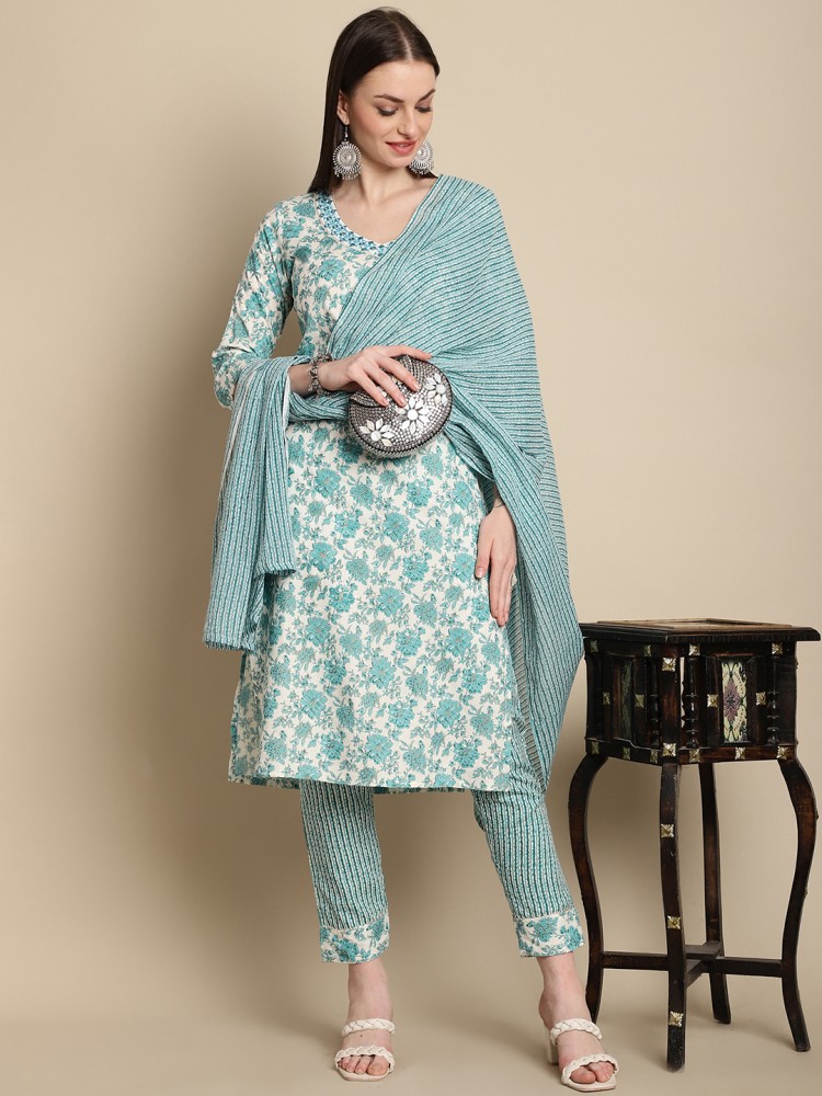 Anaisa Printed Kurta Trouser Pant Dupatta Set Buy Anaisa Printed Kurta Trouser Pant Dupatta Set Online at Best Prices in India Flipkart