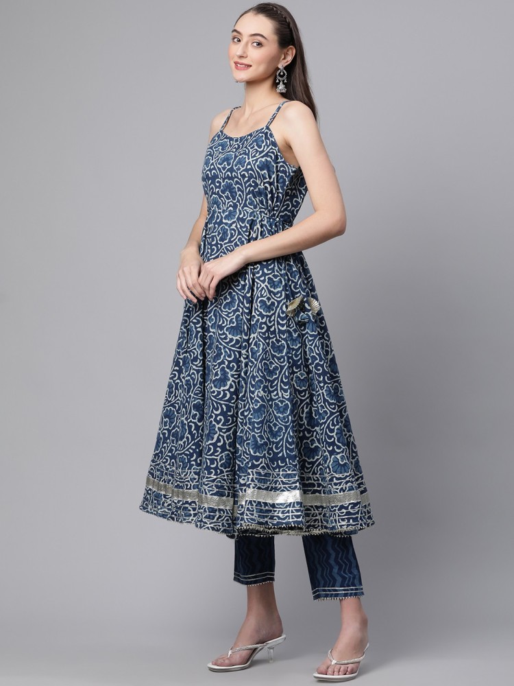 DIVENA Printed Anarkali Kurta, Bottom & Dupatta Set - Buy DIVENA Printed  Anarkali Kurta, Bottom & Dupatta Set Online at Best Prices in India