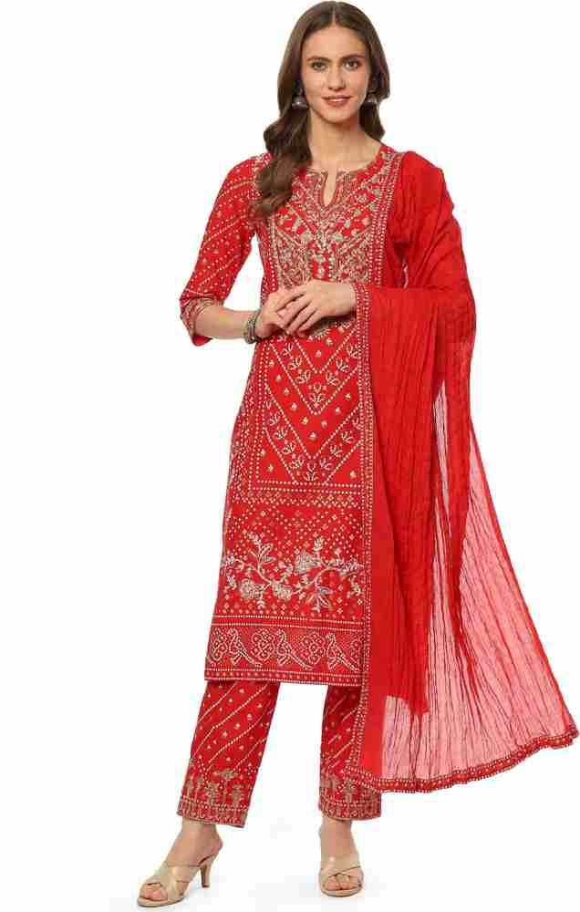 BIBA Printed Kurta Trouser Pant Dupatta Set Buy BIBA Printed Kurta Trouser Pant Dupatta Set Online at Best Prices in India Flipkart