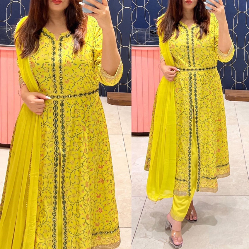 Roxworld Printed Kurta Salwar Dupatta Set Buy Roxworld Printed Kurta Salwar Dupatta Set Online at Best Prices in India Flipkart