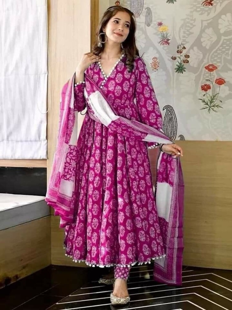 badodiya s Printed Anarkali Kurta Bottom Dupatta Set Buy badodiya s Printed Anarkali Kurta Bottom Dupatta Set Online at Best Prices in India Flipkart