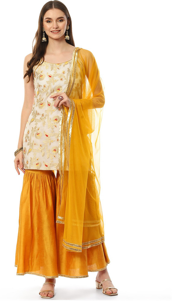 BIBA Ombre Kurta Sharara Dupatta Set Buy BIBA Ombre Kurta Sharara Dupatta Set Online at Best Prices in India Flipkart