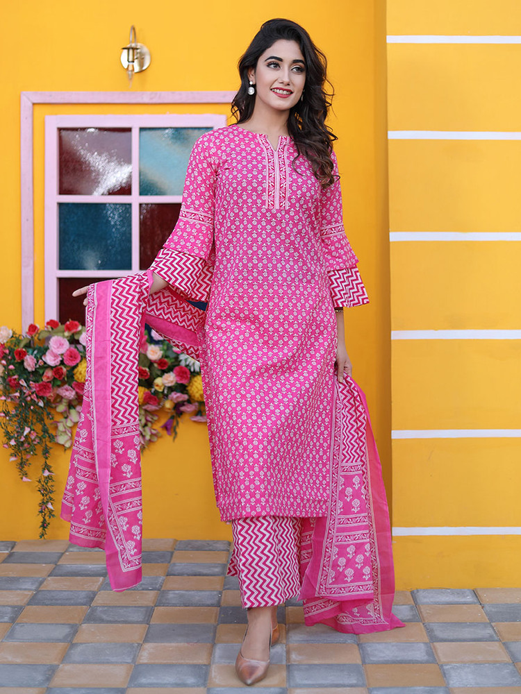Jaipur Kurti Printed Kurta, Palazzo u0026 Dupatta Set - Buy Jaipur Kurti  Printed Kurta, Palazzo u0026 Dupatta Set Online at Best Prices in India |  Flipkart.com