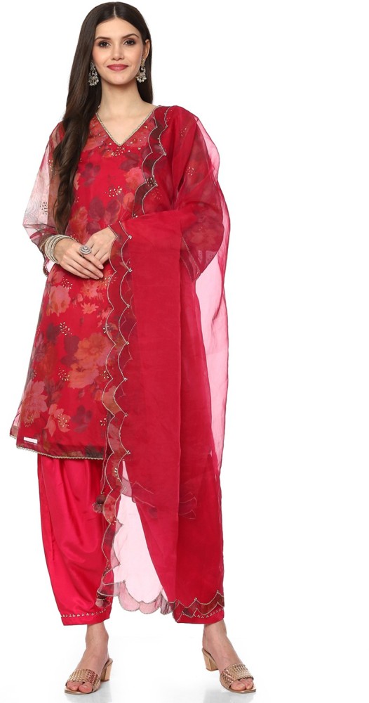 BIBA Printed Kurta Salwar Dupatta Set Buy BIBA Printed Kurta