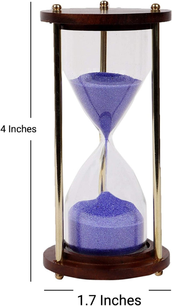 NORVILLE Wooden and Brass Sand Timer Hour Colored Sandclock 4