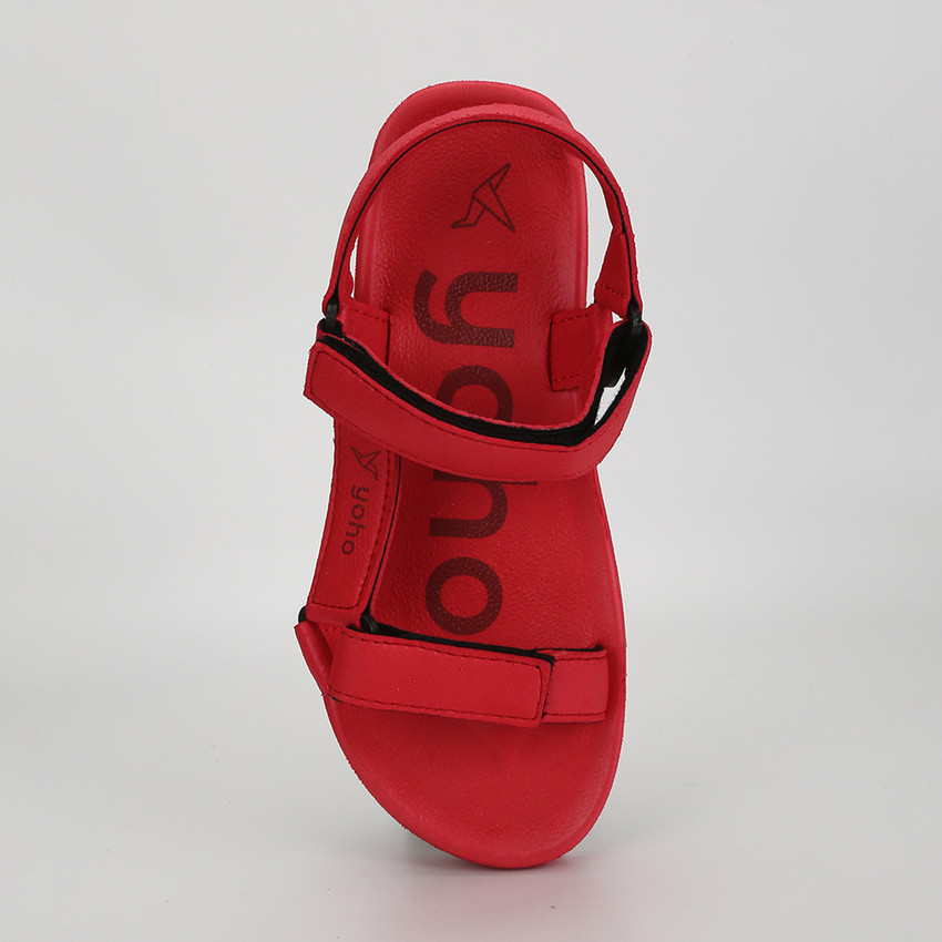 Red casual sandals cheap
