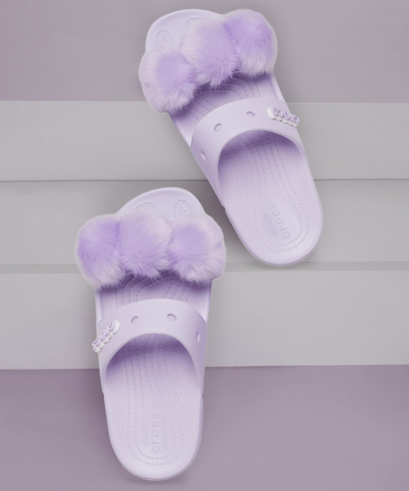 crocs purple sandals