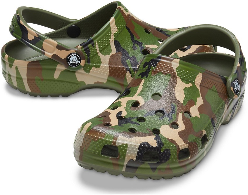 army camo crocs