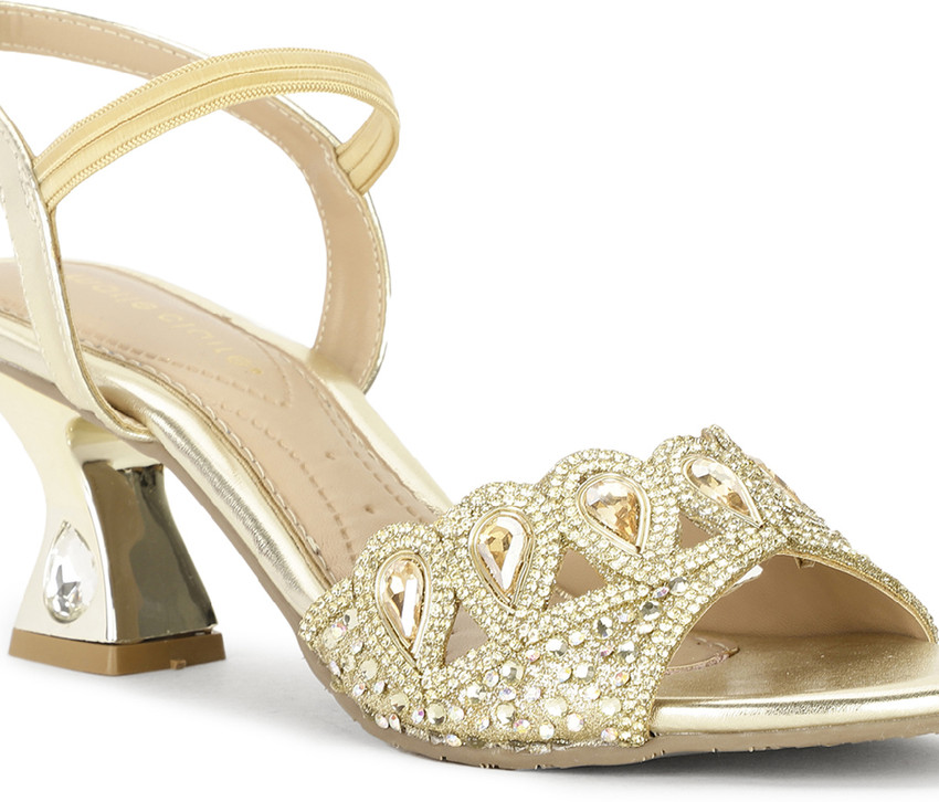 Bata Women Gold Heels Buy Bata Women Gold Heels Online at Best