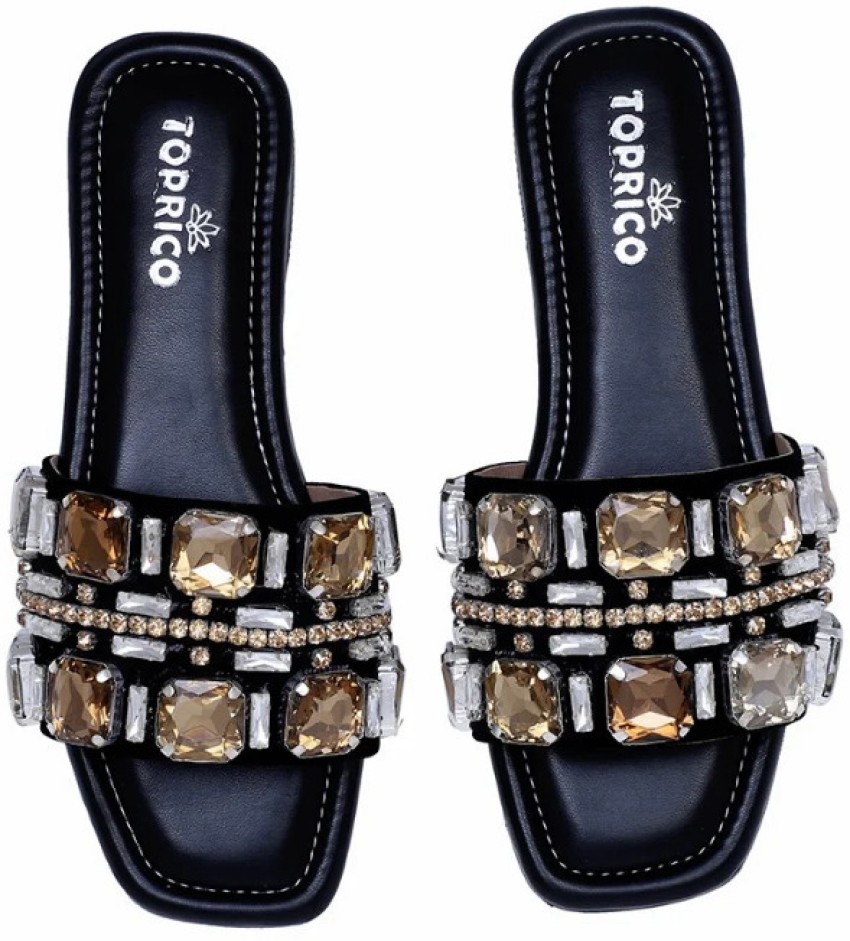 Studded black sandals hot sale