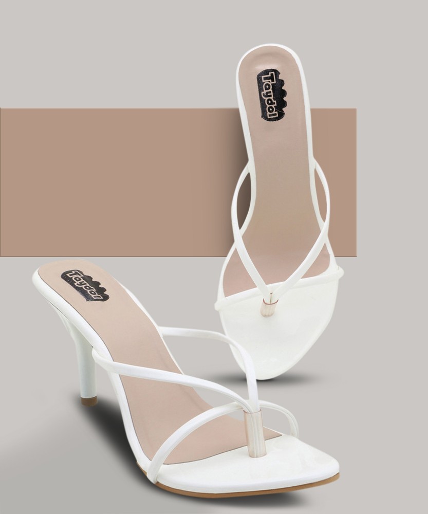 White 2024 heels flipkart