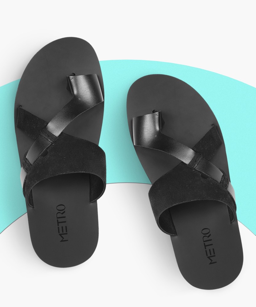 Metro black hot sale thong sandals