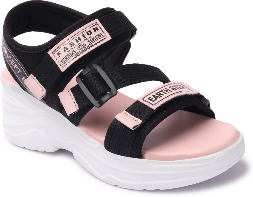 earth Sky Women Pink Sports Sandals