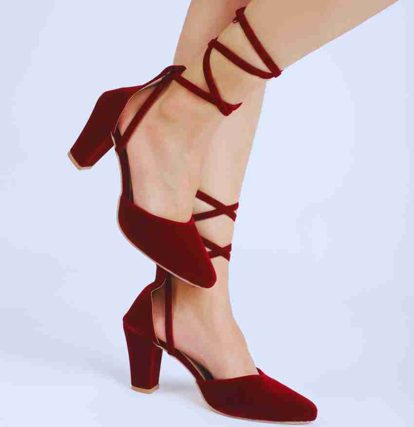 toestep Women Maroon Heels Buy toestep Women Maroon Heels Online