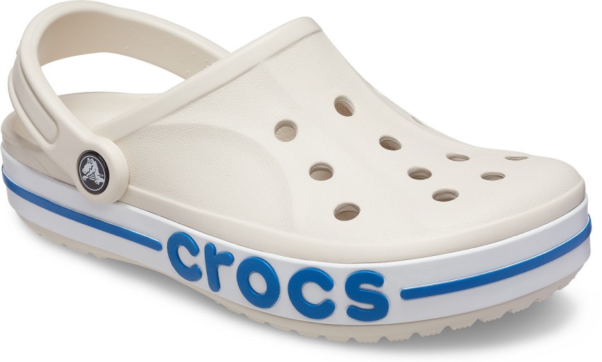 White and blue best sale crocs