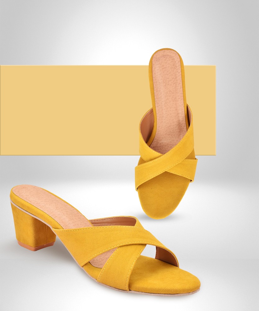 Mustard mules heels hot sale