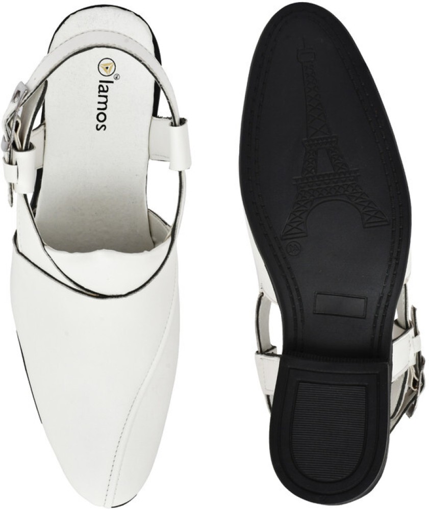 Mens white leather outlet pumps