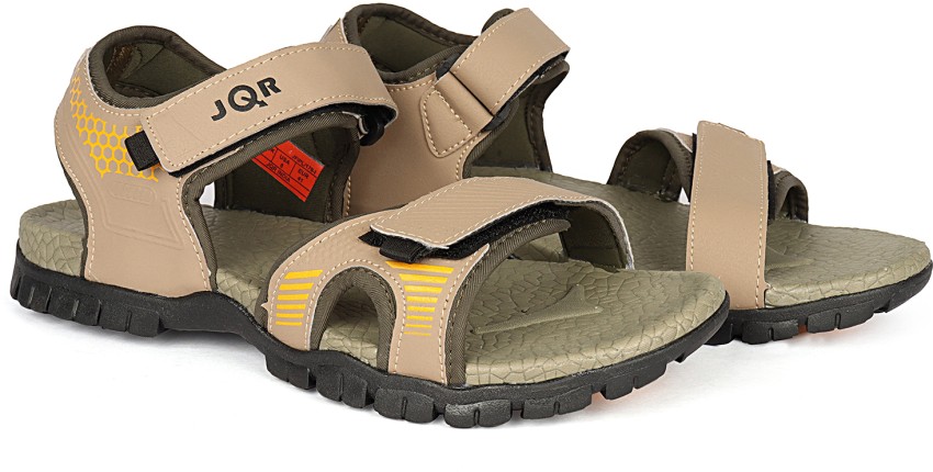 JQR Men Beige Gold Sports Sandals Buy JQR Men Beige Gold