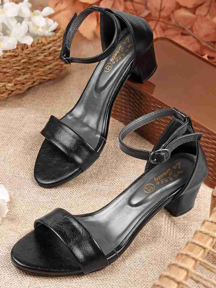 3 strap black heel deals