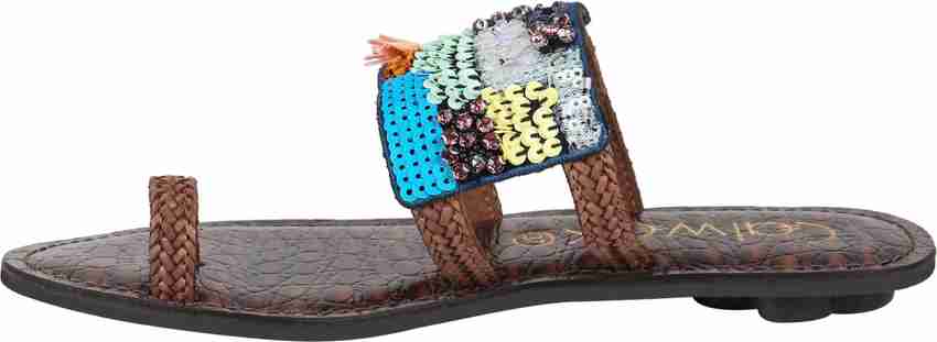 Catwalk multi color flats discount