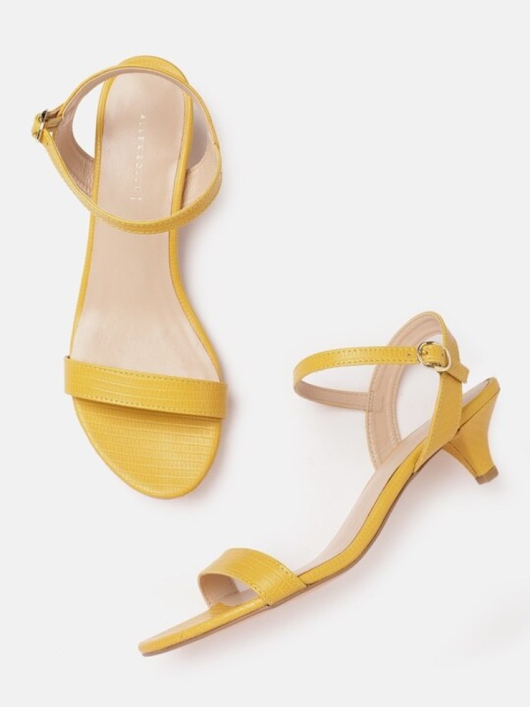 Yellow kitten heel discount sandals