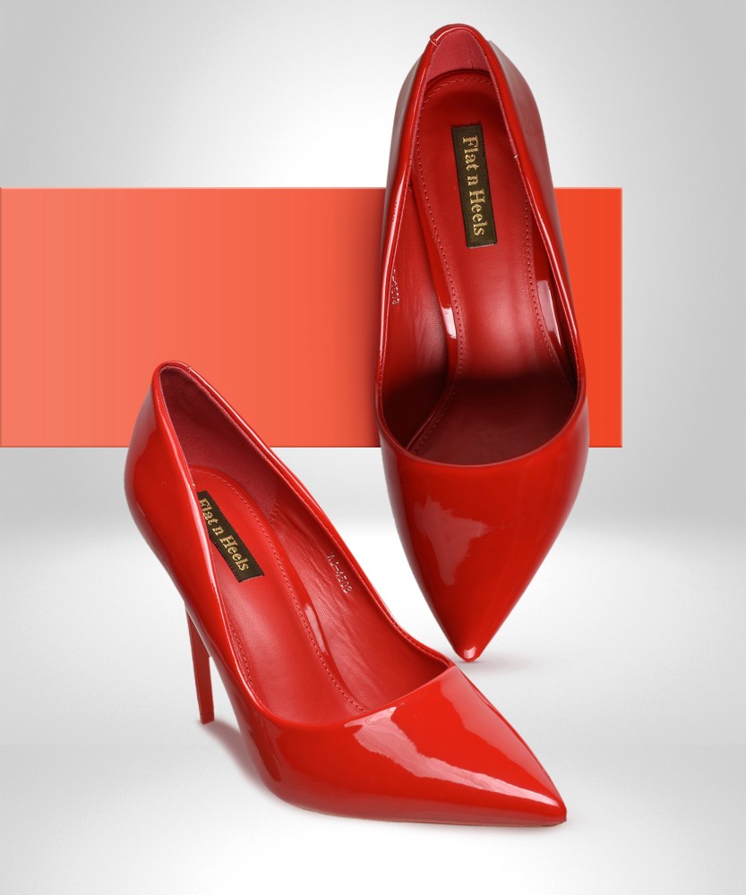 Red on sale flat heels