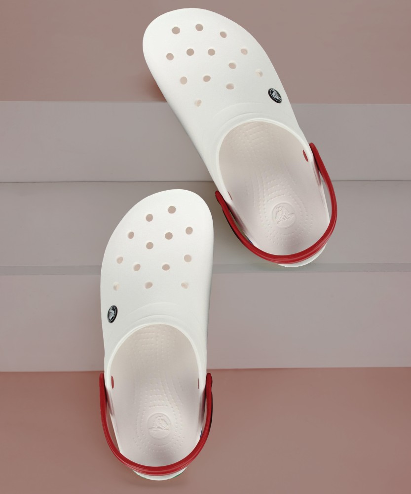 Crocs white and discount red