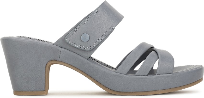 Gray block best sale heel sandals