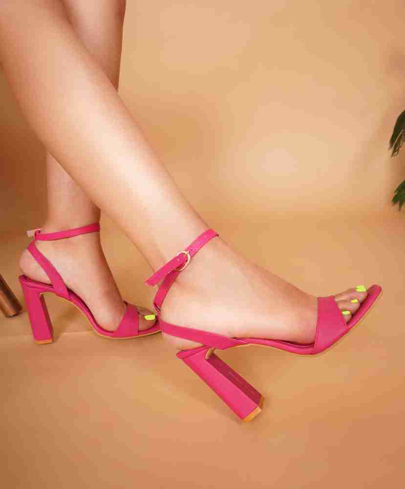 Pink colour sale heels