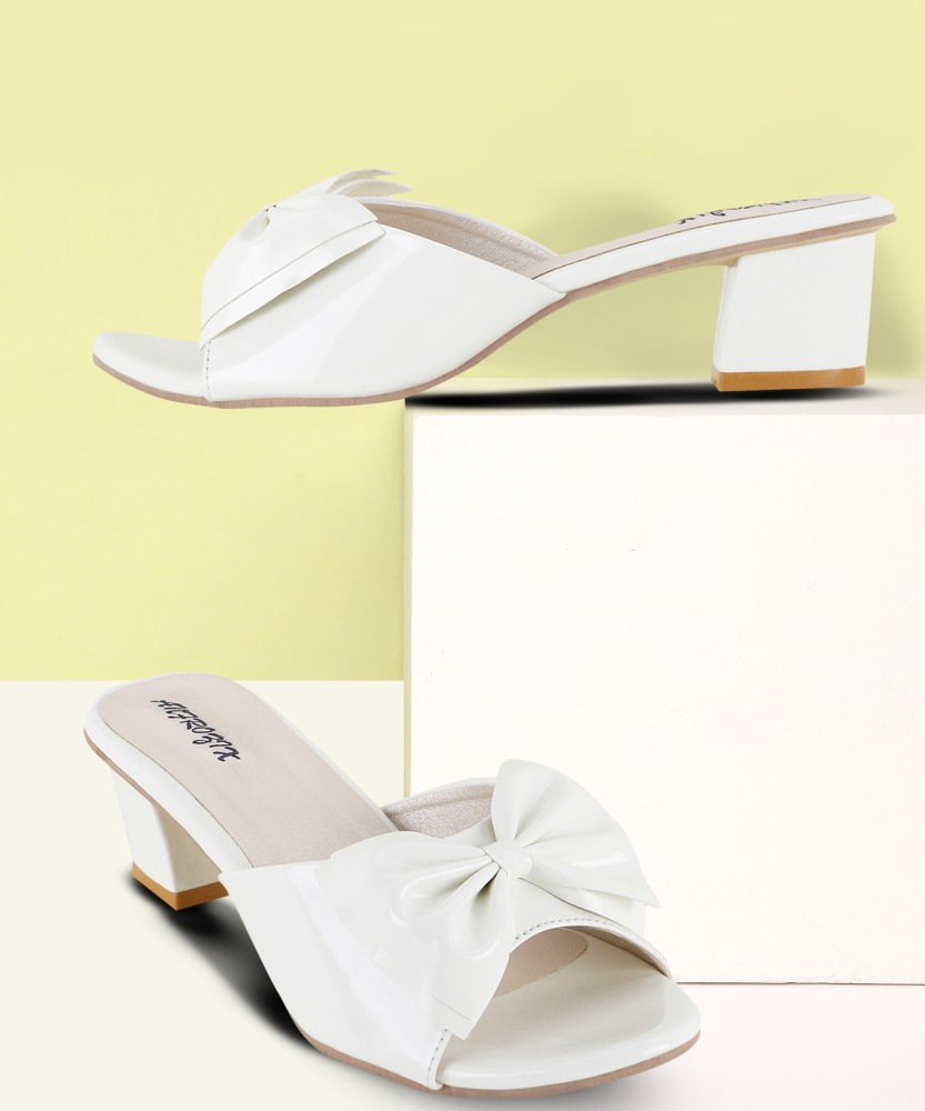 White hot sale heels flipkart