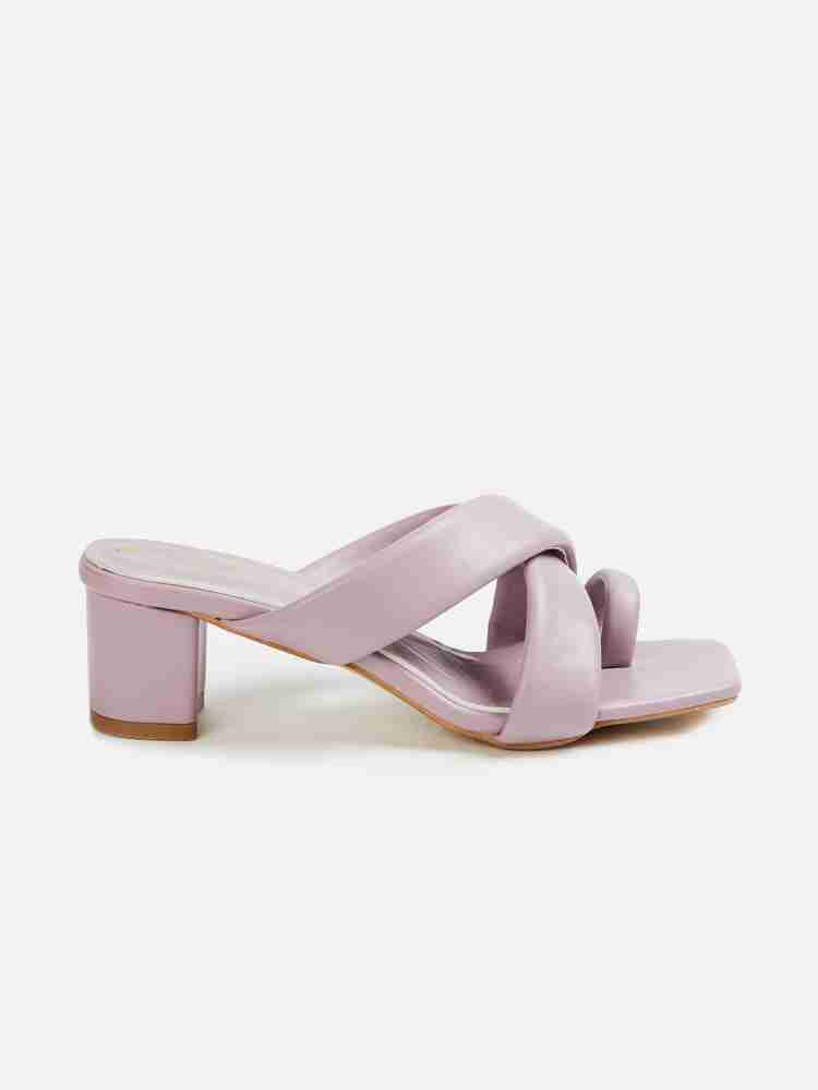 Purple block online heels