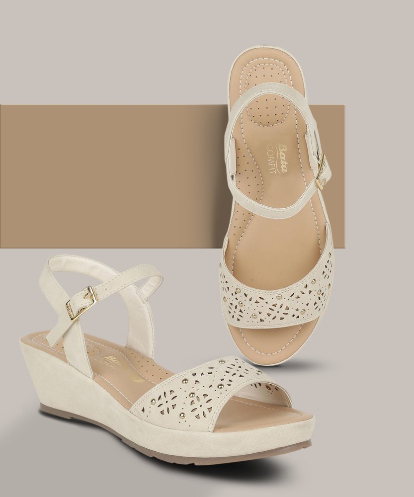 Bata Women Off White Wedges Buy Bata Women Off White Wedges