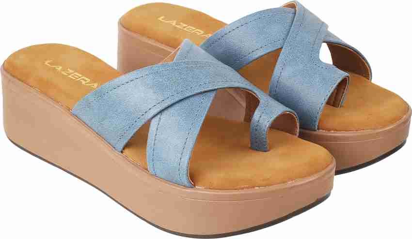 Womens best sale blue wedges