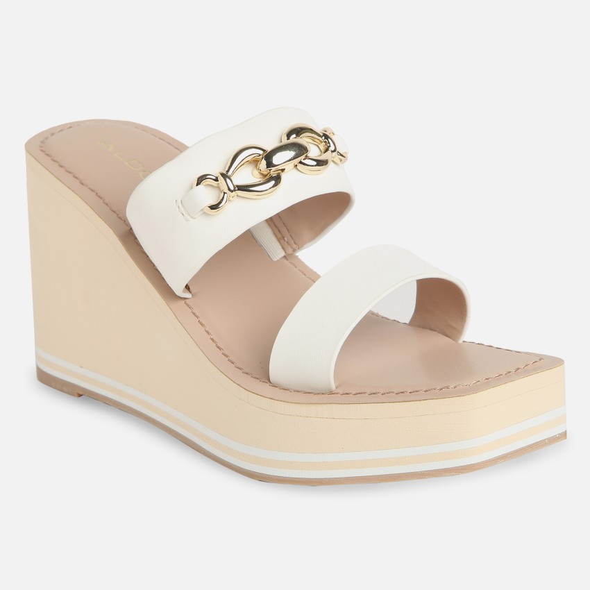 Aldo white 2024 wedges