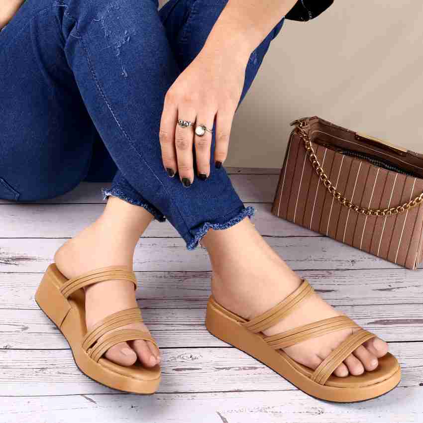 Girls clearance tan wedges