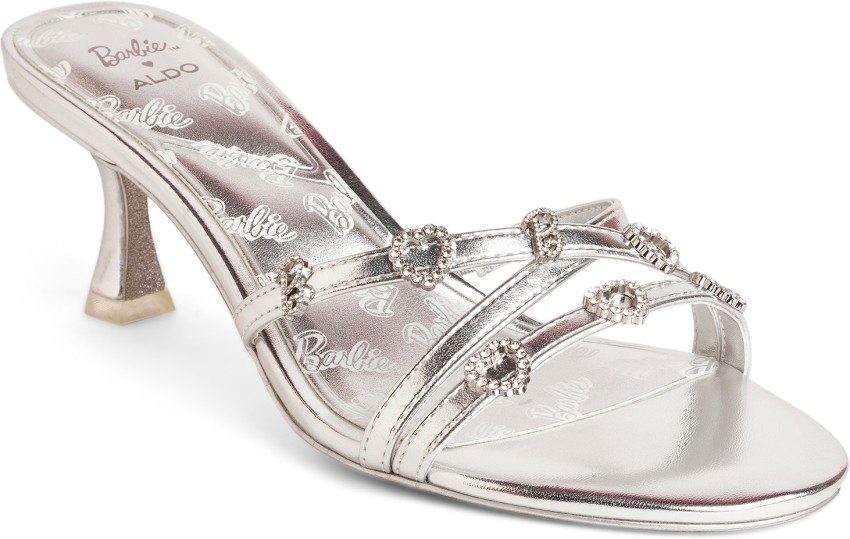 Aldo silver sandal on sale heels