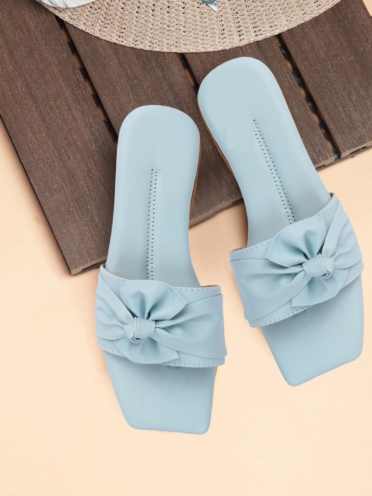Baby blue store slippers ladies