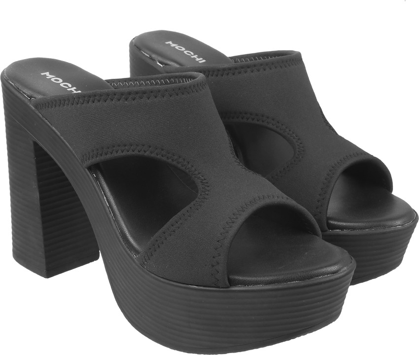 MOCHI Women Black Heels - Buy MOCHI Women Black Heels Online at Best Price  - Shop Online for Footwears in India