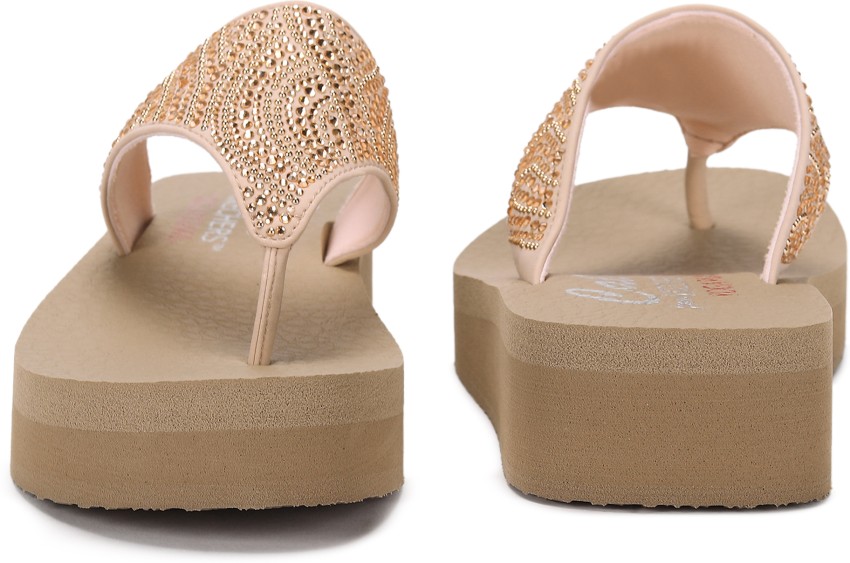 Skechers flip on sale flops rose gold