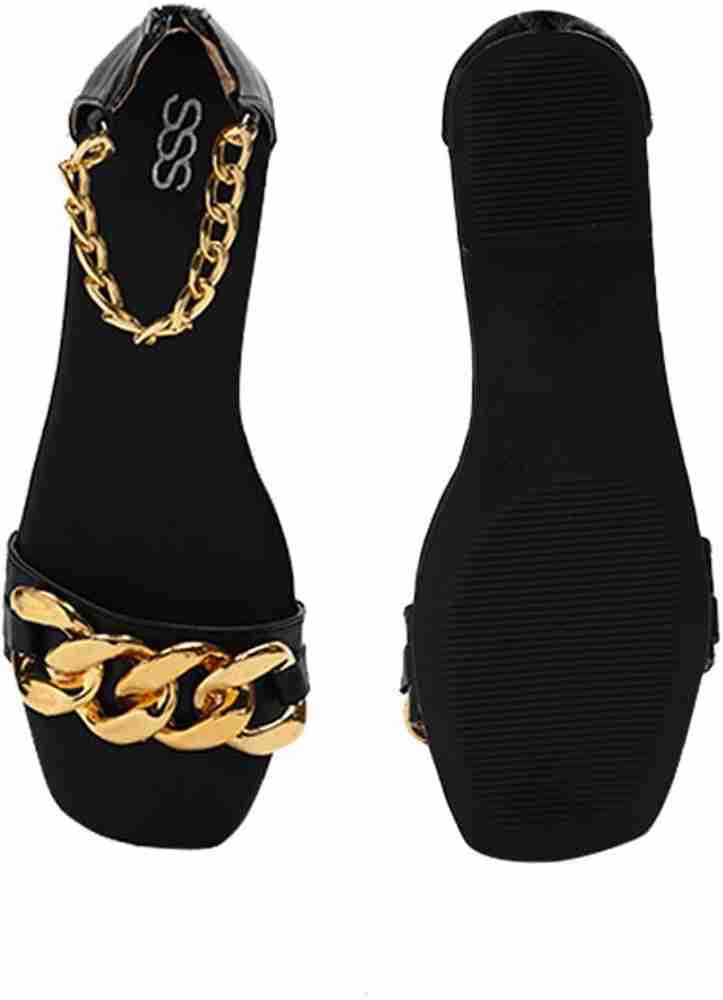 Street style store gold flats shop