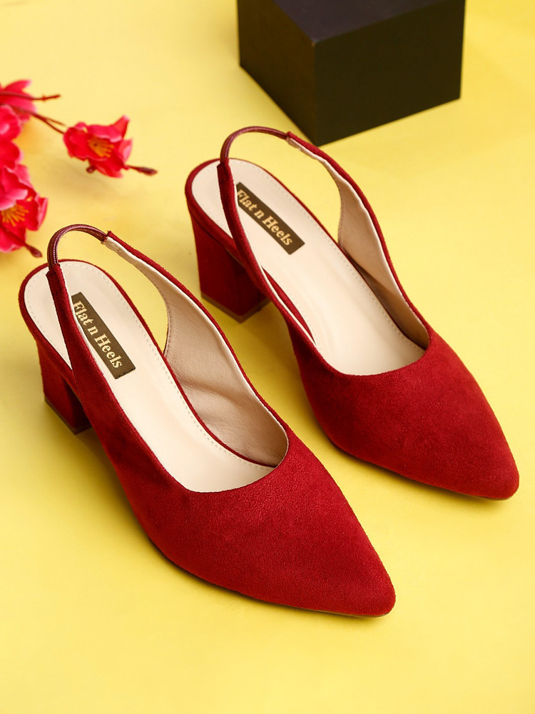 Maroon colored heels discount