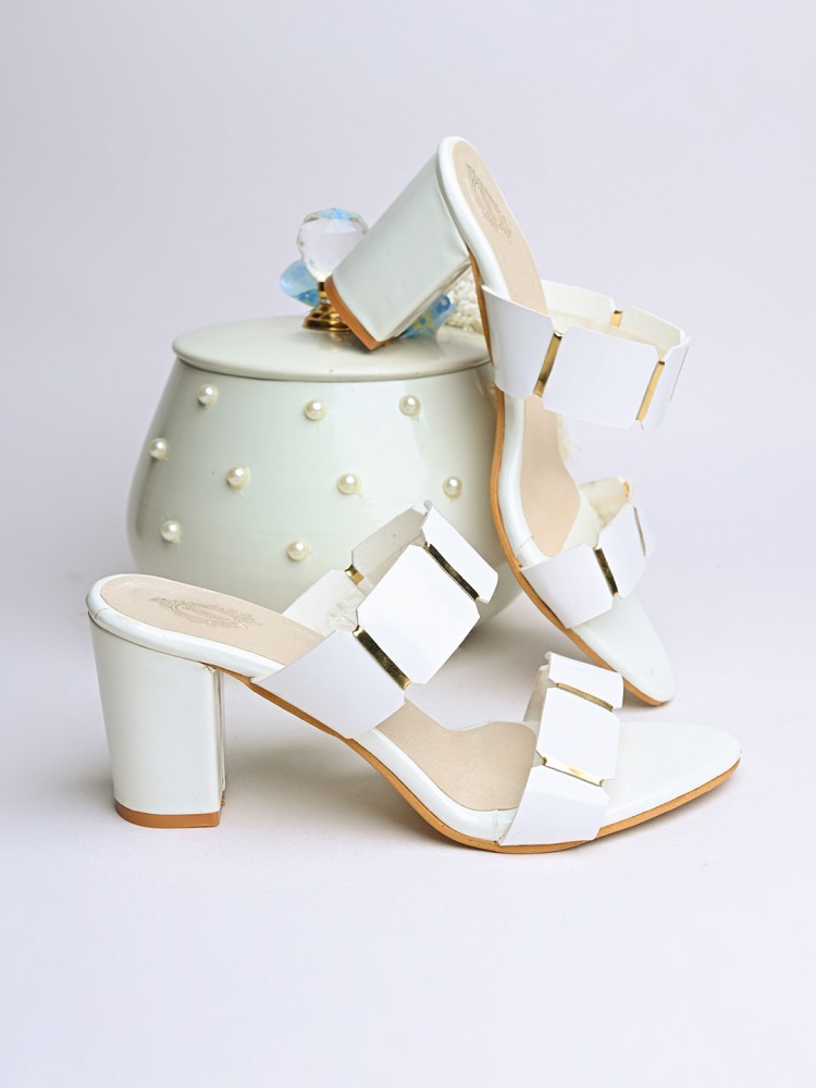 White open toe 2025 heels with strap