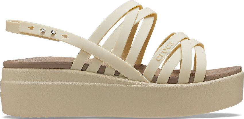 Strappy low wedge sandals top