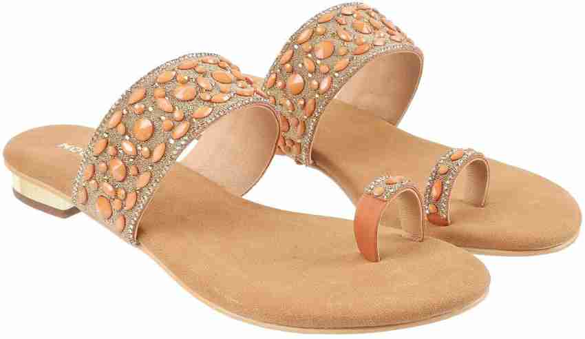 MOCHI Women Gold Flats - Buy MOCHI Women Gold Flats Online at Best Price -  Shop Online for Footwears in India