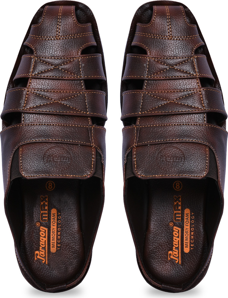 paragon max men's brown sandals